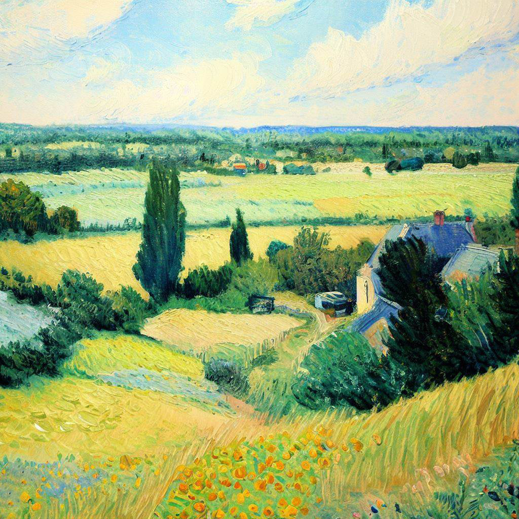 Italian Countryside at Midday Painting I