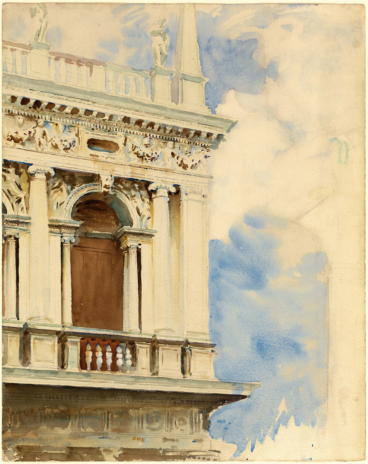 ARTCANVAS John Singer Sargent Street store In Venice Canvas Art Print by John Singer Sargent