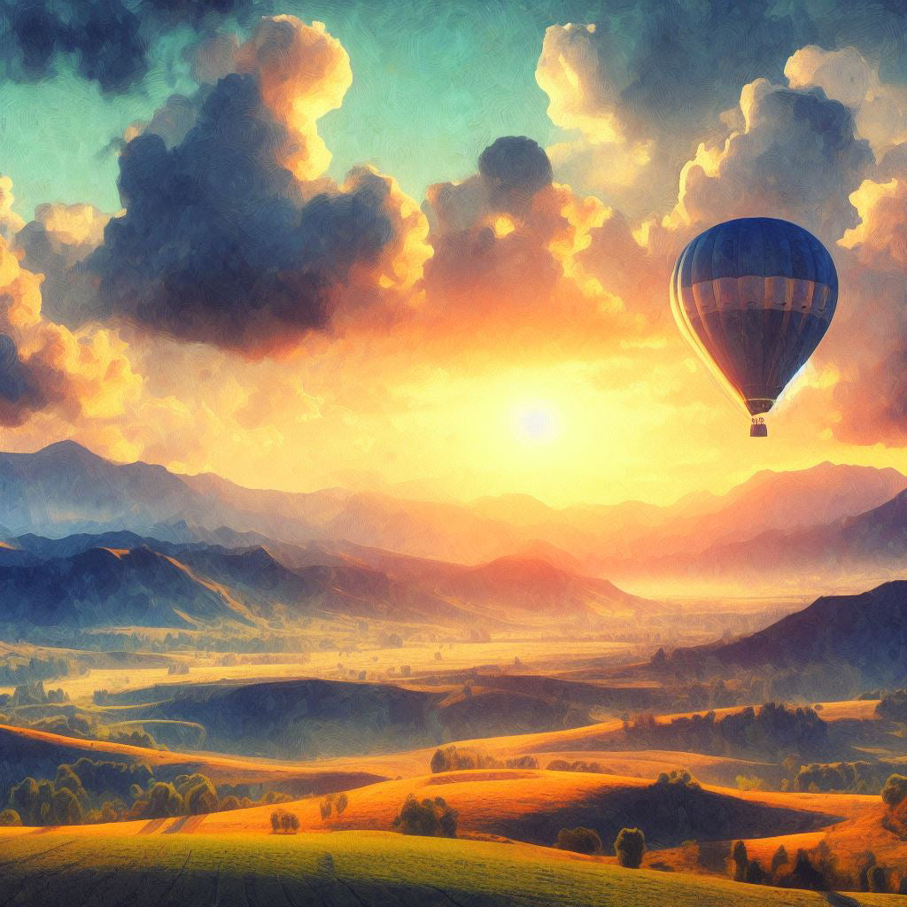 Hot air balloon painting 2024