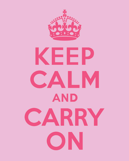 keep calm and carry on crown pink