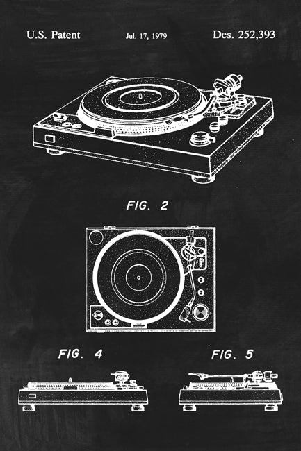 vintage record player art