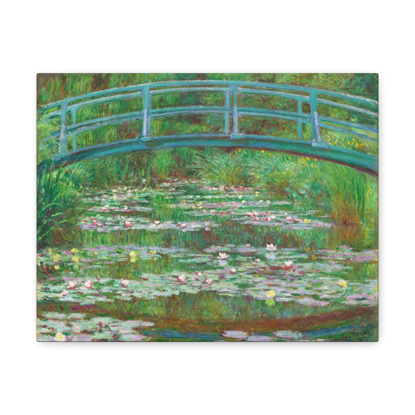 The Japanese Footbridge by Claude Monet Canvas Print