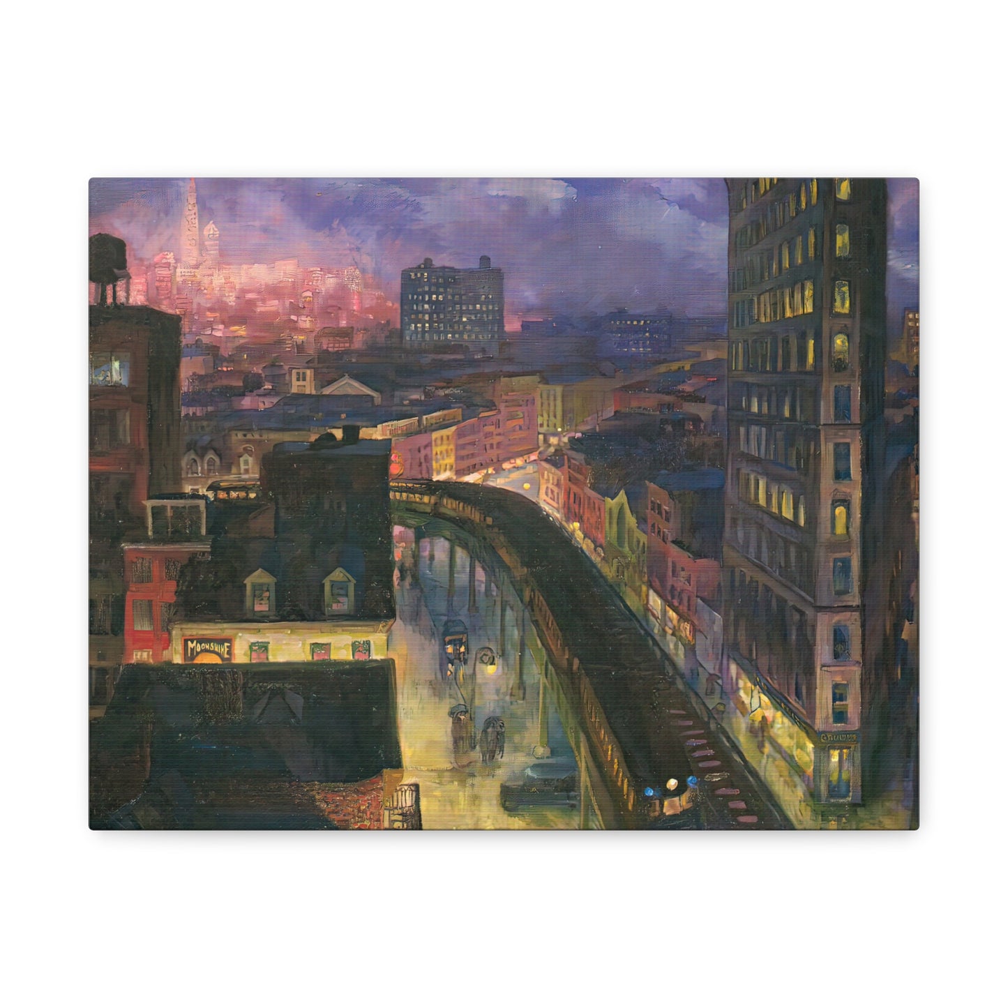 The City from Greenwich Village by John Sloan Canvas Print