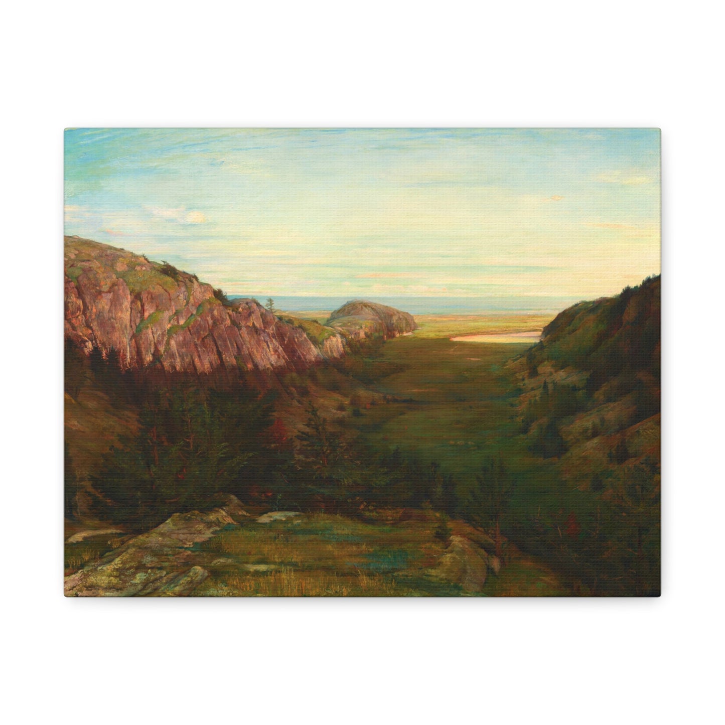 The Last Valley - Paradise Rocks by John La Farge Canvas Print