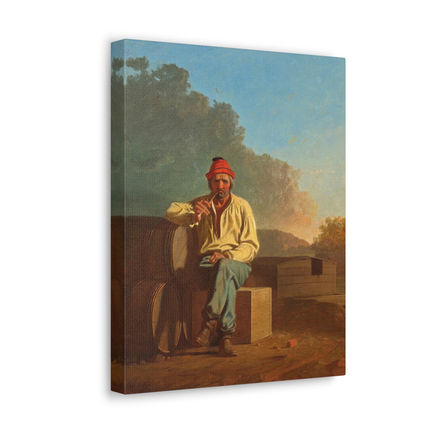 Mississippi Boatman by George Caleb Bingham Canvas Print