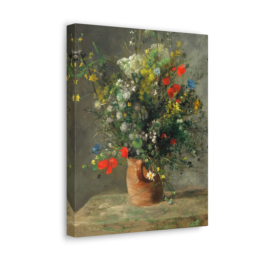 Flowers in a Vase by Auguste Renoir Canvas Print