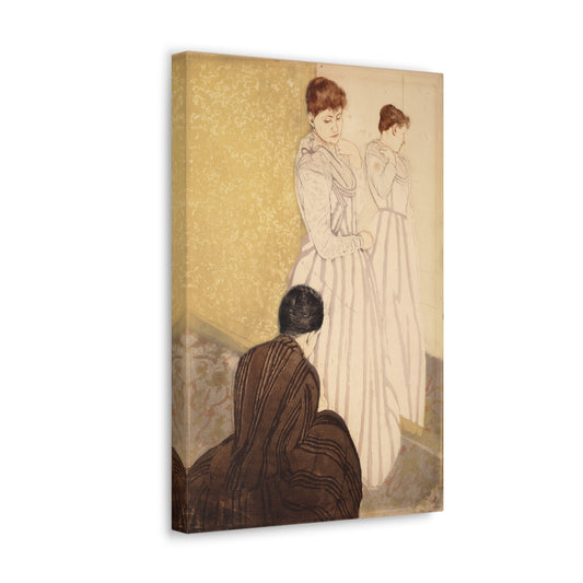 The Fitting by Mary Cassatt Canvas Print