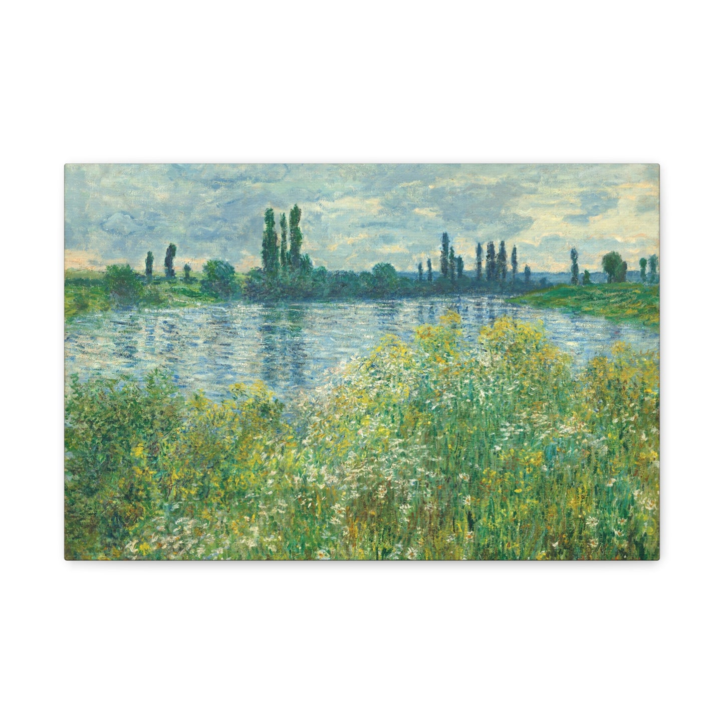 Banks of the Seine, Vetheuil by Claude Monet Canvas Print