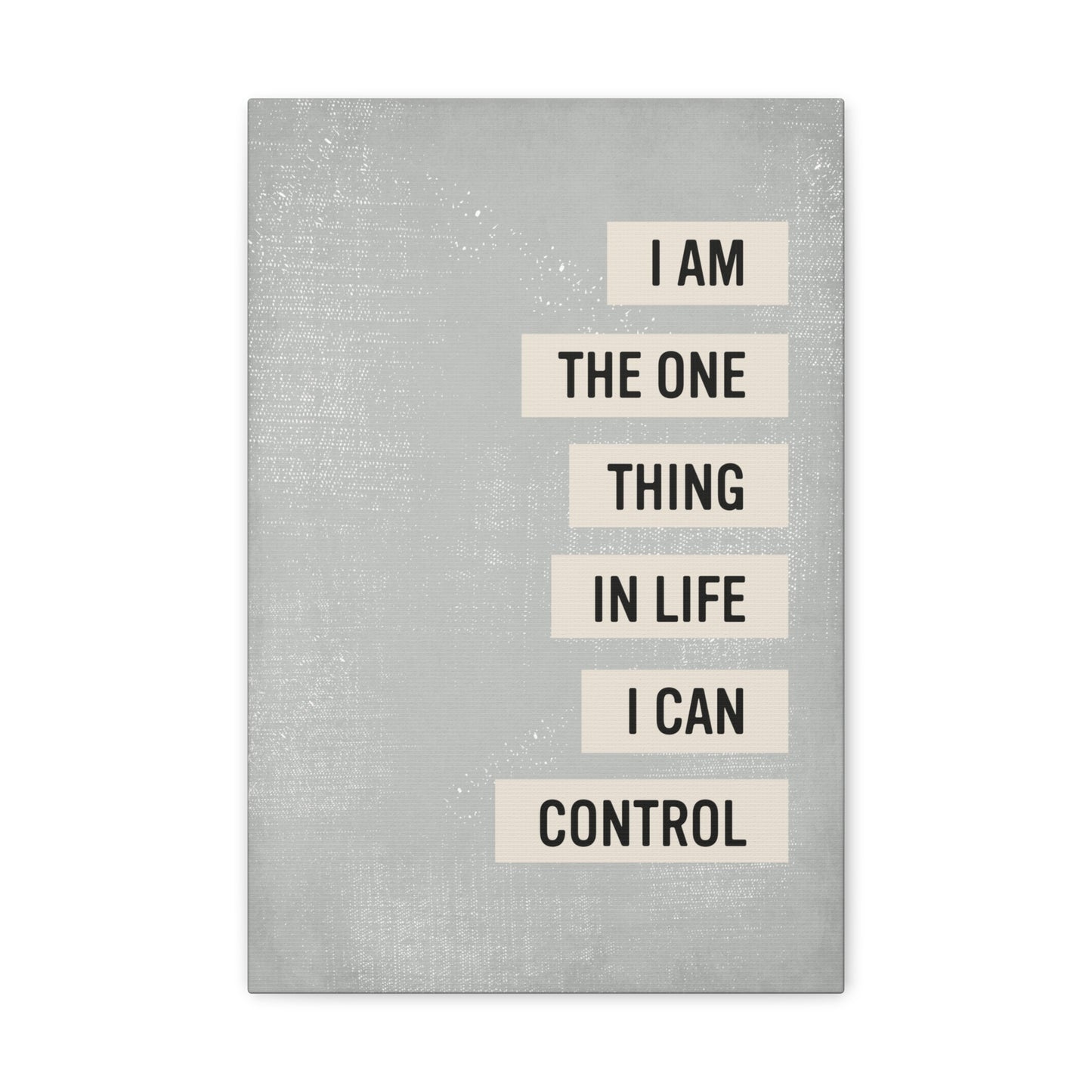 I Am The One Thing I Can Control Motivational Quote Canvas Print