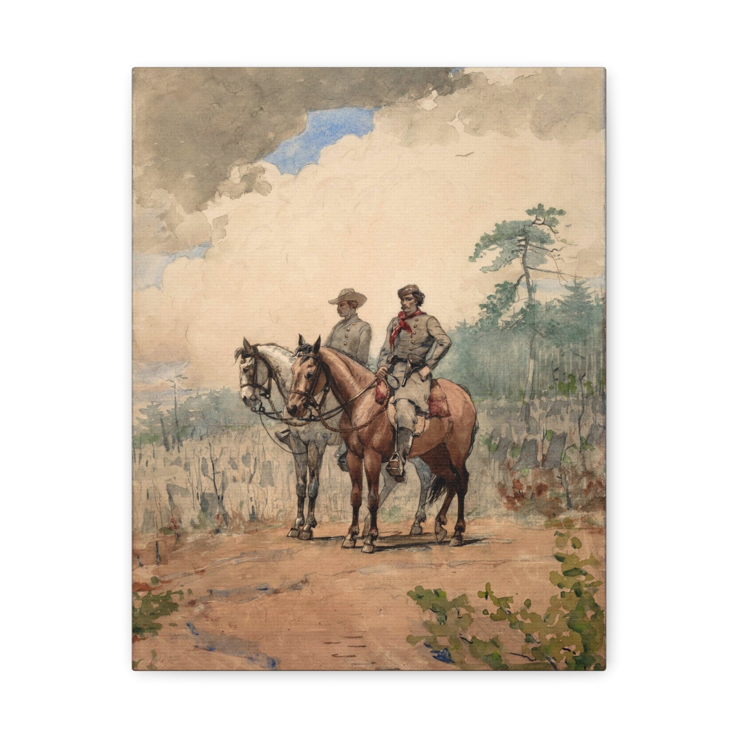 Two Scouts by Winslow Homer Canvas Print