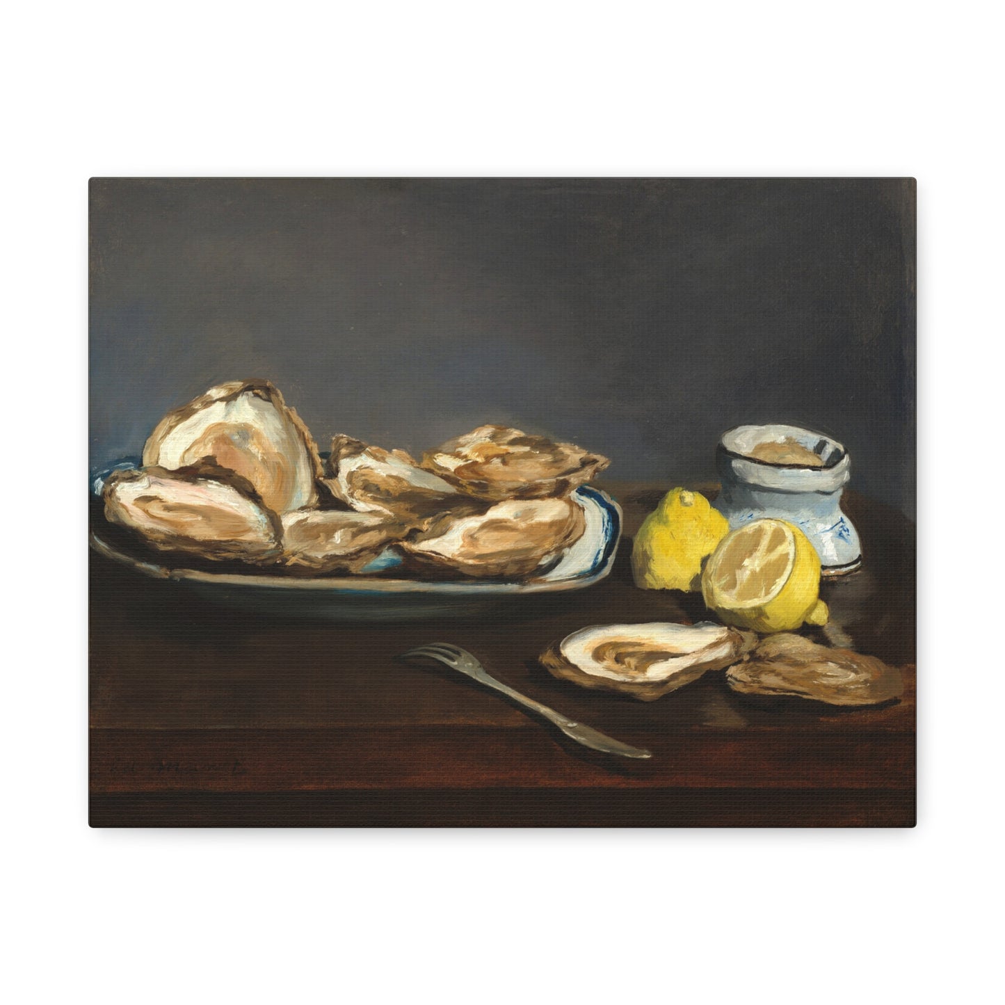 Oysters by Edouard Manet Canvas Print