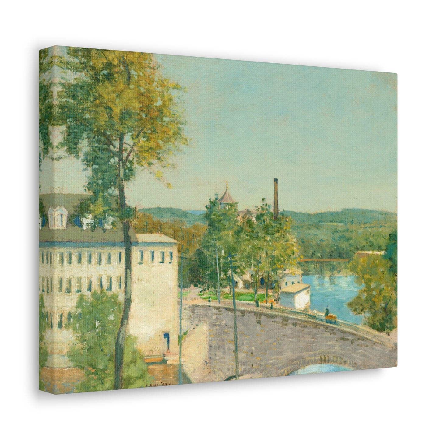 U.S. Thread Company Mills, Willimantic, Connecticut by Julian Alden Weir Canvas Print