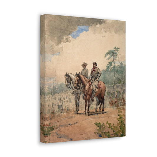 Two Scouts by Winslow Homer Canvas Print