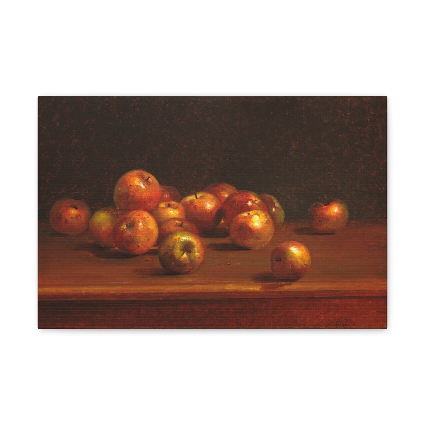 Still Life with Apples by Charles Ethan Porter Canvas Print