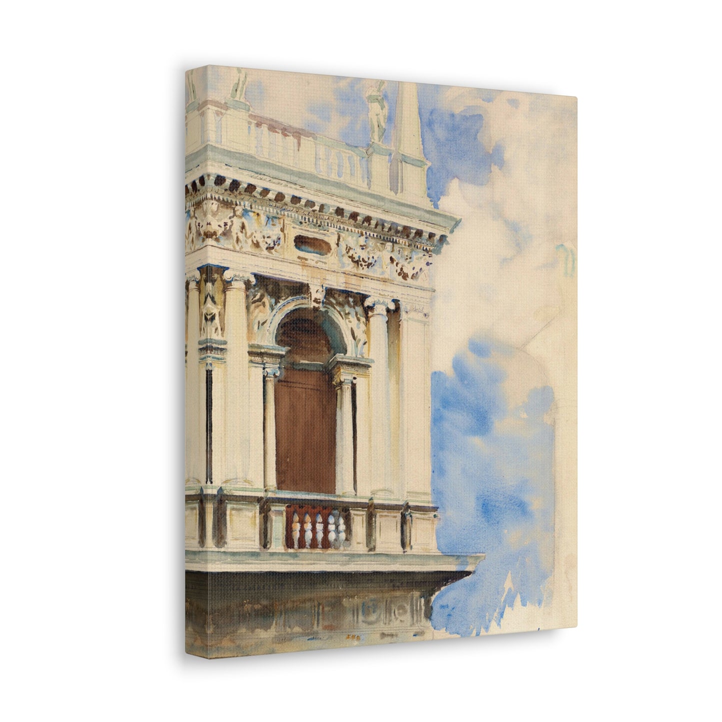 A Corner of the Library in Venice by John Singer Sargent Canvas Print