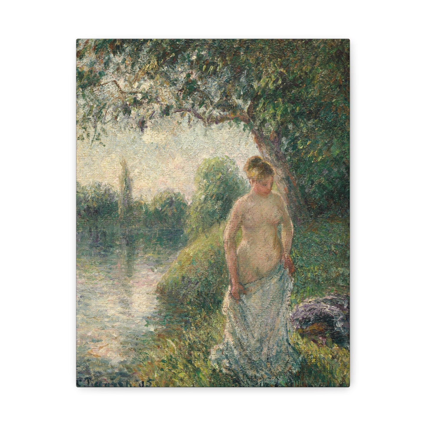 The Bather by Camille Pissarro Canvas Print