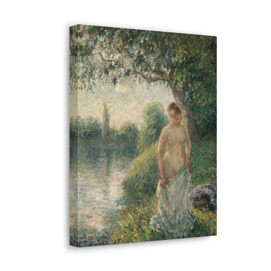 The Bather by Camille Pissarro Canvas Print