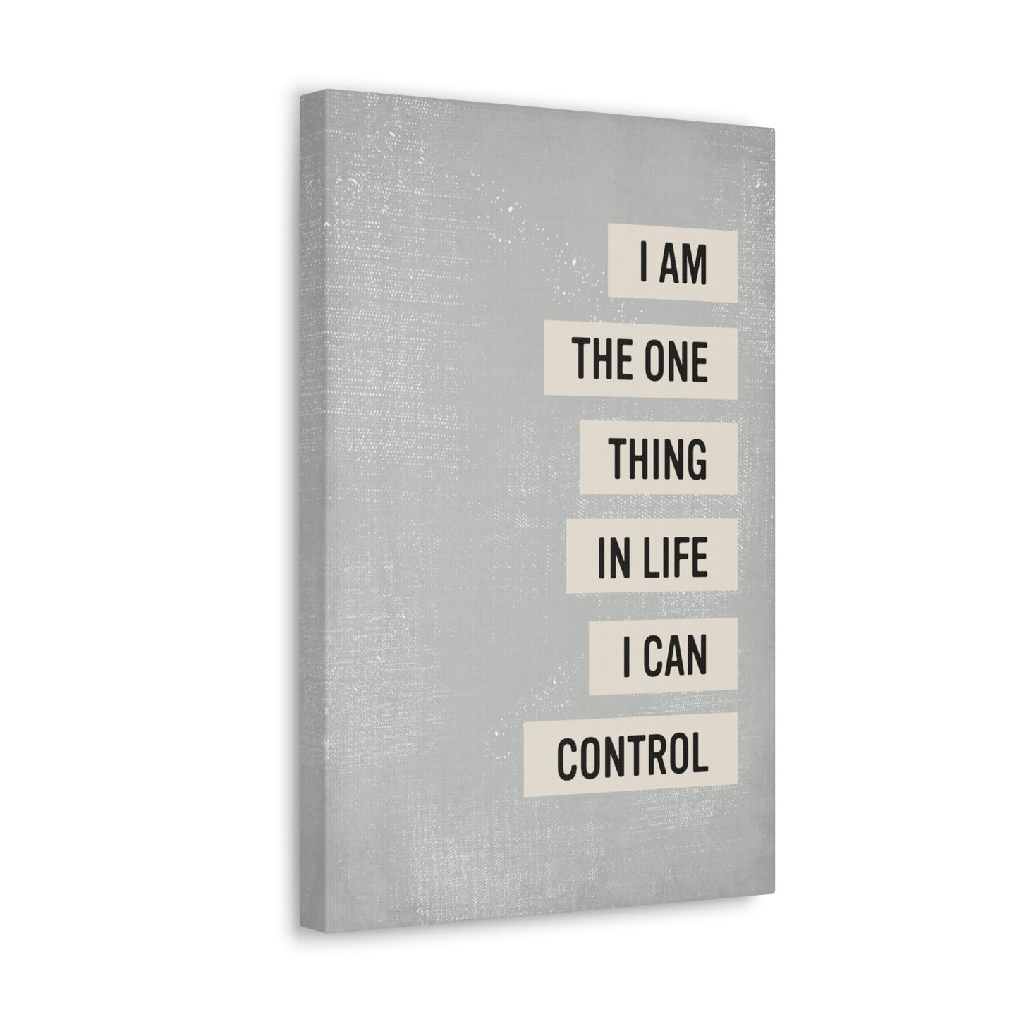 I Am The One Thing I Can Control Motivational Quote Canvas Print