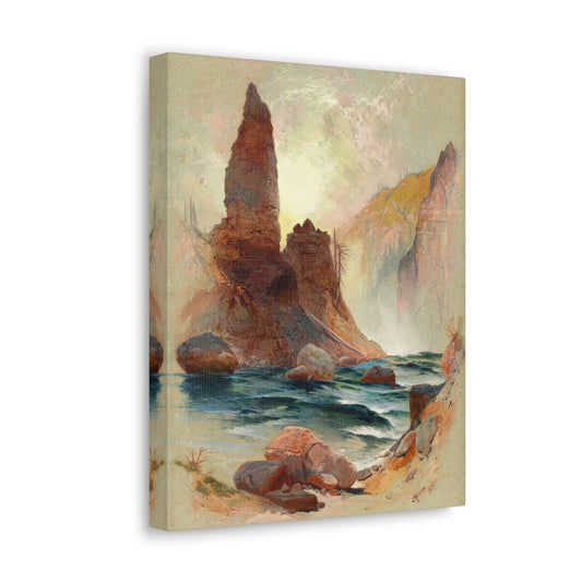 Tower at Tower Falls, Yellowstone by Thomas Moran Canvas Print