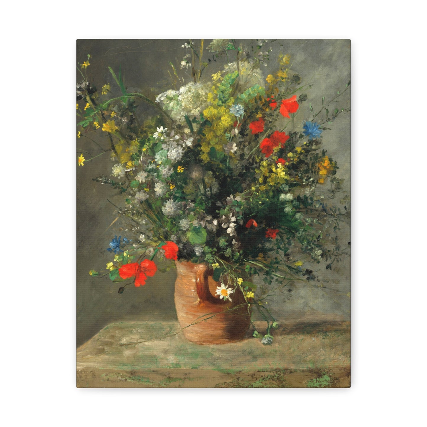 Flowers in a Vase by Auguste Renoir Canvas Print