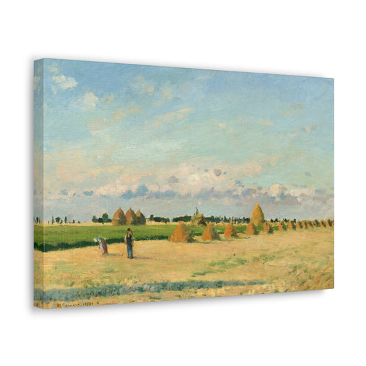 Landscape, Ile-de-France by Camille Pissarro Canvas Print