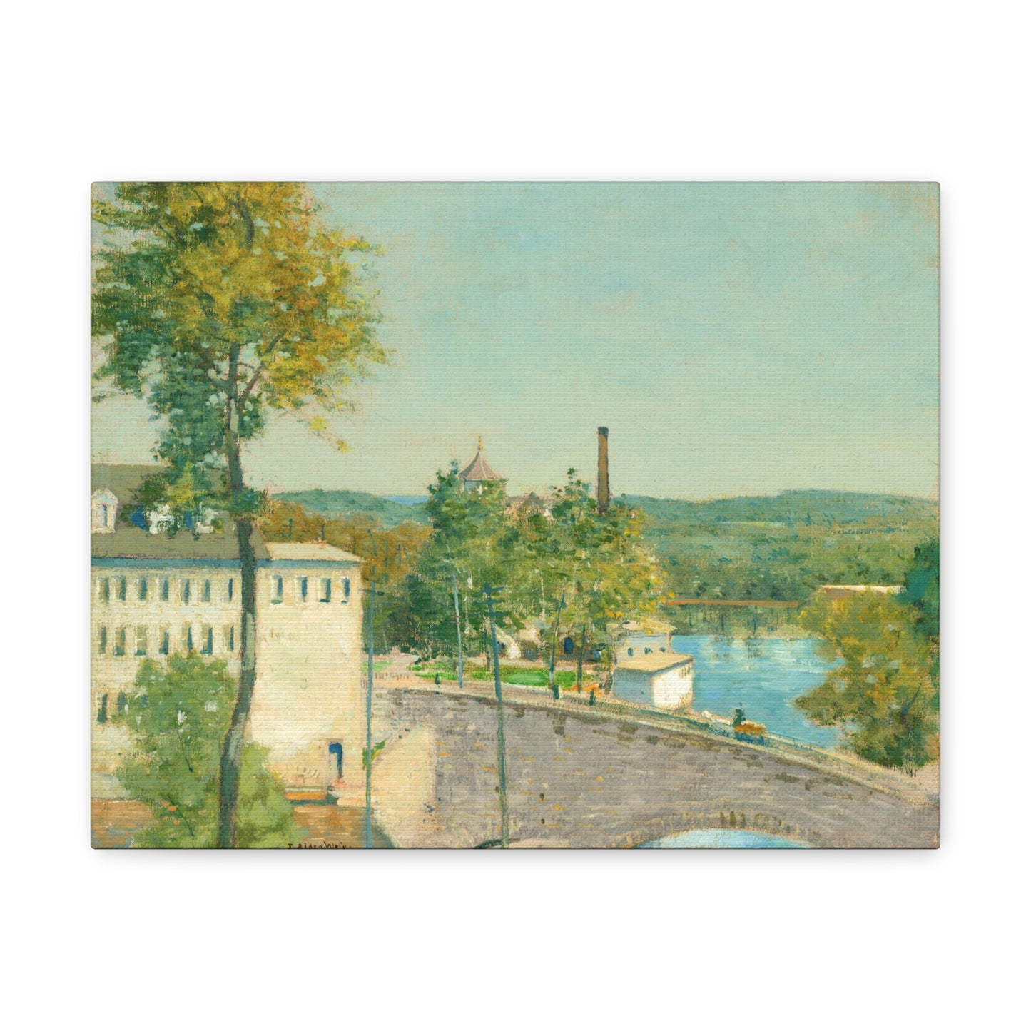 U.S. Thread Company Mills, Willimantic, Connecticut by Julian Alden Weir Canvas Print