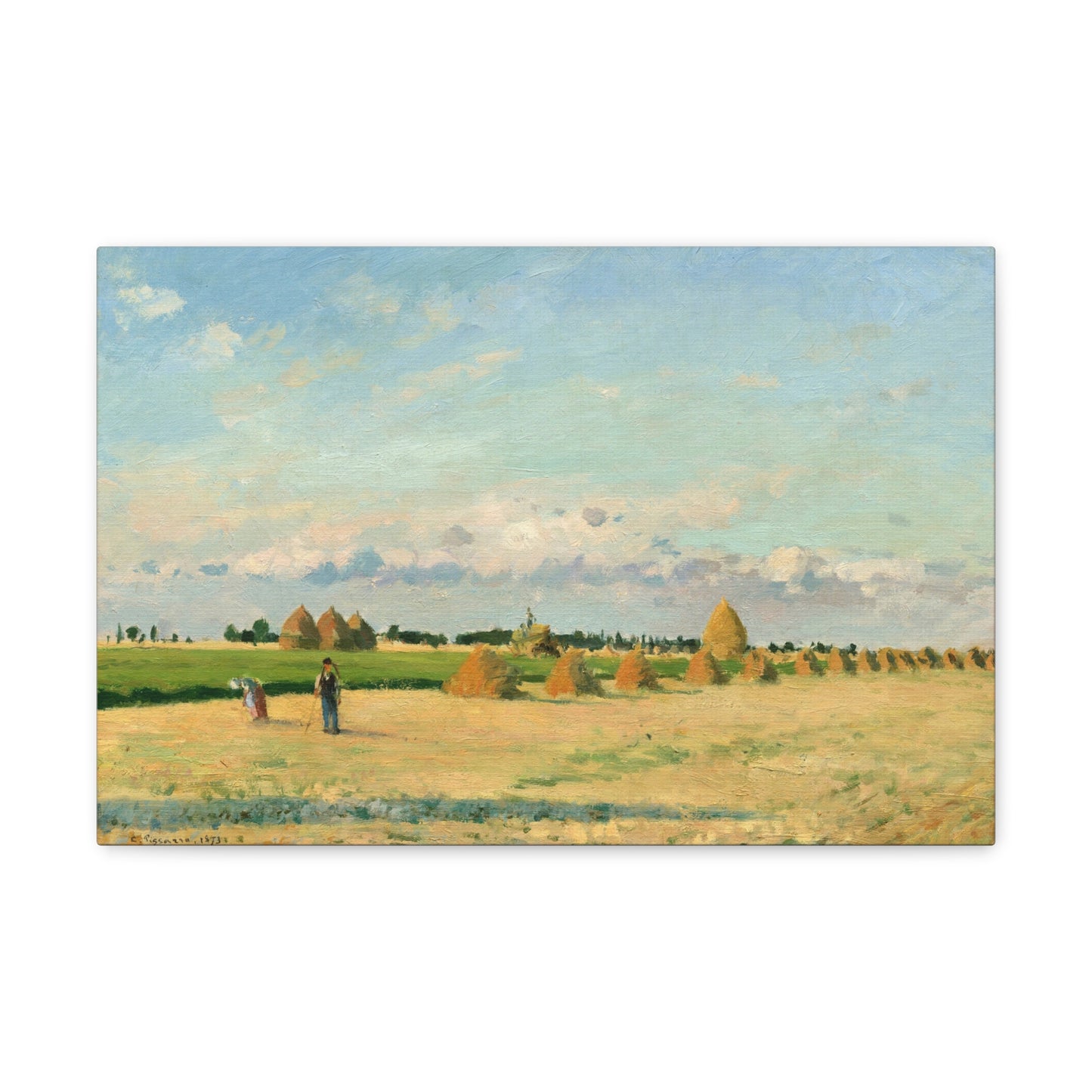 Landscape, Ile-de-France by Camille Pissarro Canvas Print