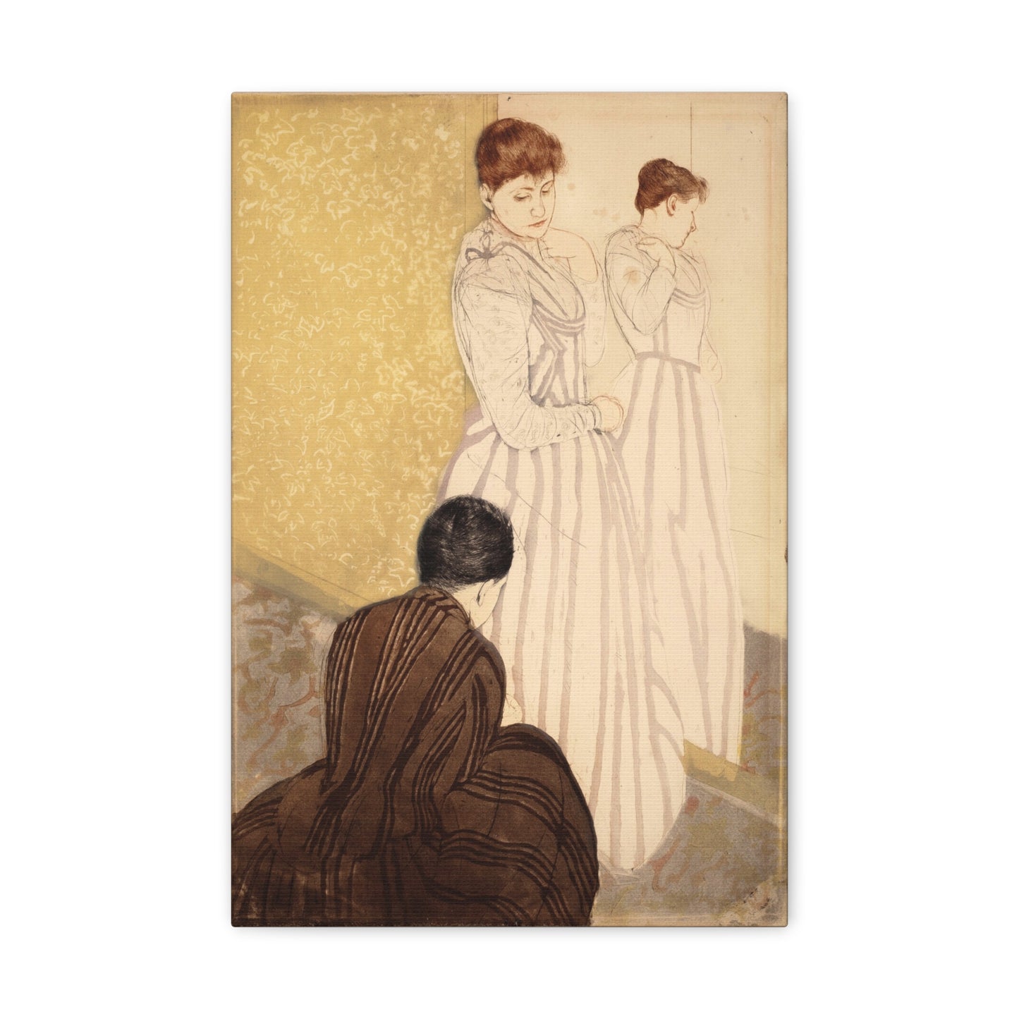 The Fitting by Mary Cassatt Canvas Print