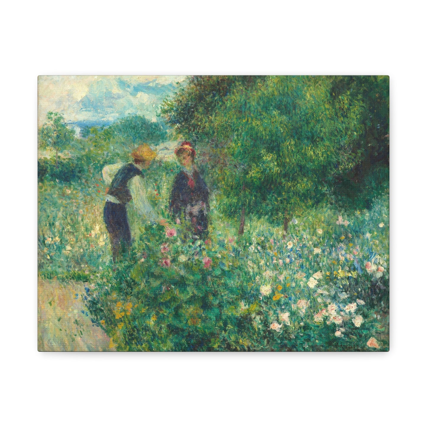 Picking Flowers by Auguste Renoir Canvas Print