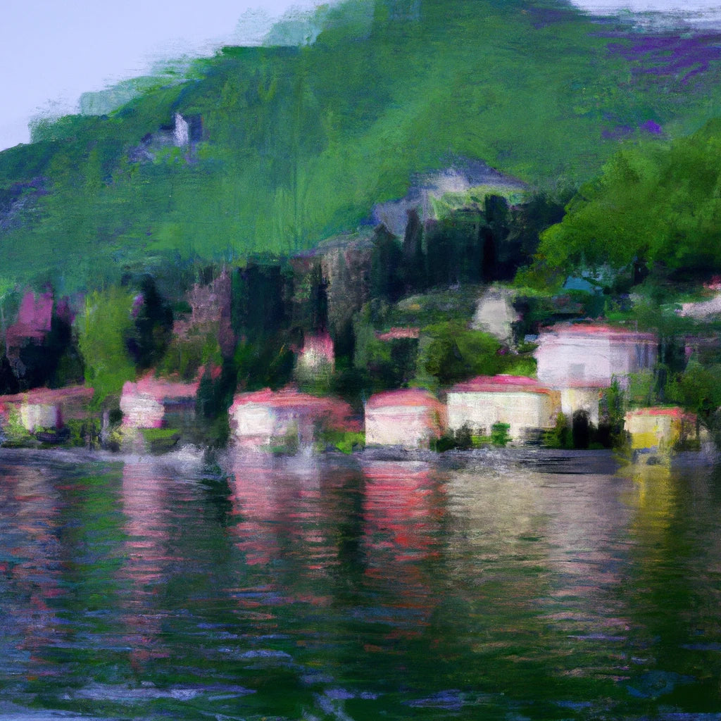 Lake Como Landing Painting II Art Print