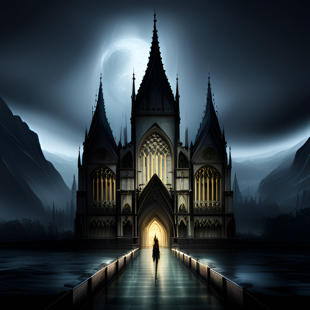 Medieval Fantasy Castle Digital Painting Art Print