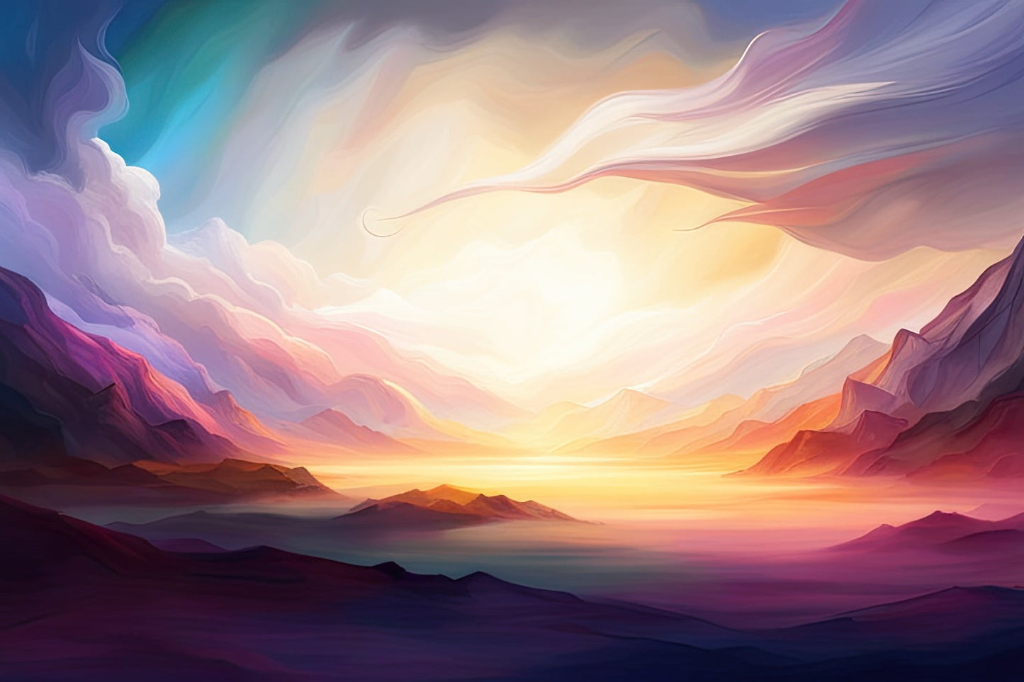 Dreamy Abstract Landscape Painting Art Print