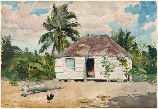 Native hut at Nassau by Winslow Homer Art Print