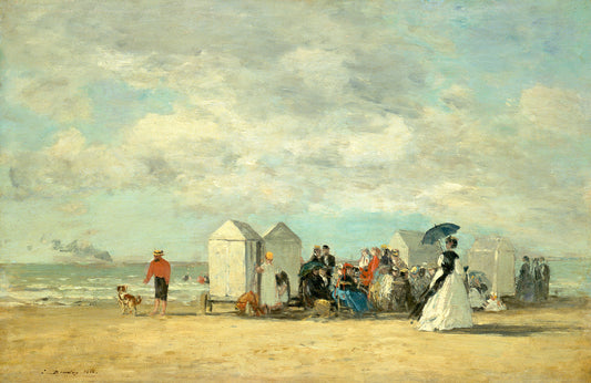 Beach Scene by Eugene Boudin Art Print