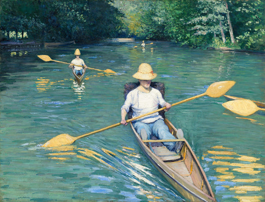 Skiffs by Gustave Caillebotte Art Print