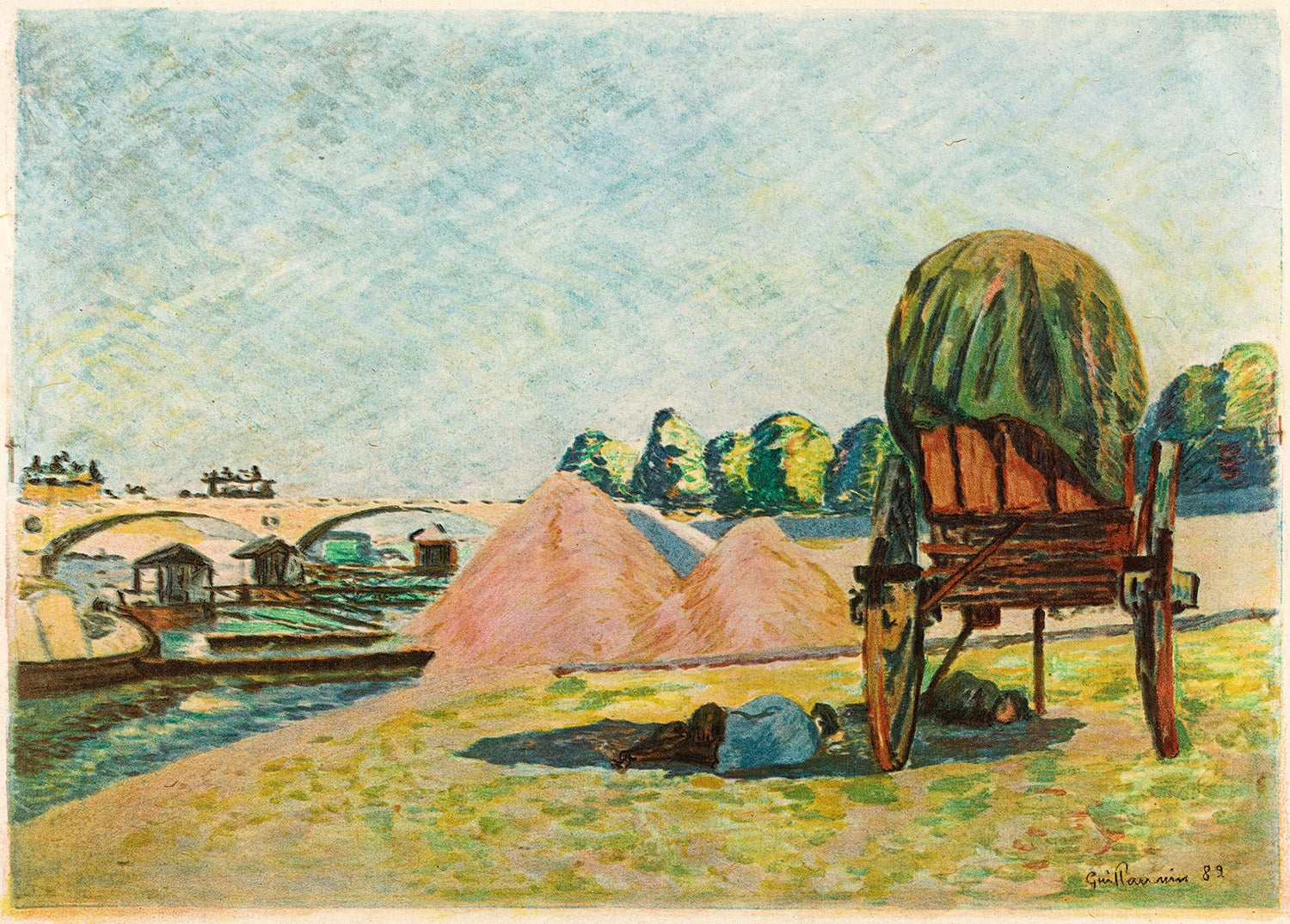 Jean Baptiste cheapest Armand Guillaumin,The Bridge at Boigneville,large wall art,framed wall art,canvas wall art,large canvas,M4278