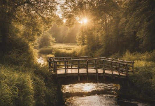 Walking Bridge at Sunset Photograph II Art Print