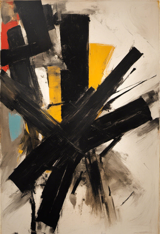 Franz Kline Style Abstract Painting I Art Print