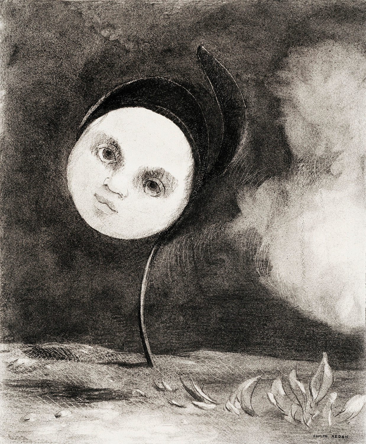 Strange Flower (Little Sister of the Poor) by Odilon Redon Art Print