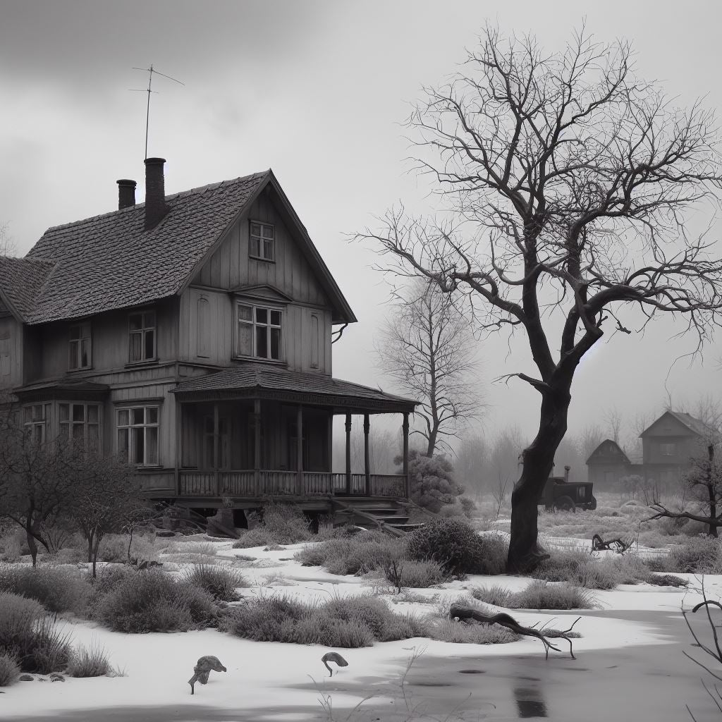 Run Down Old House Digital Painting II Art Print