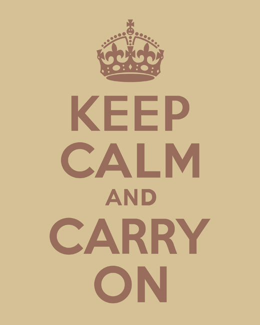 Keep Calm and Carry On, premium art print (banana cream)