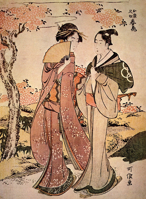 Two Women by Katsushika Hokusai, art print